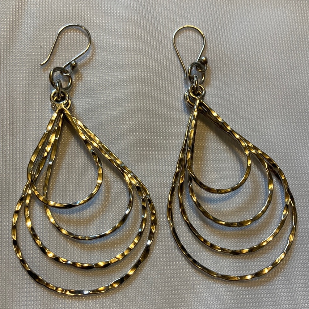 Vintage Cobre hammered look earrings